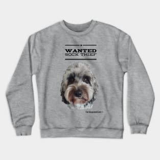 Cockapoo / Doodle Dog Sock Thief Crewneck Sweatshirt